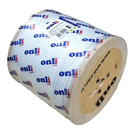 Onli RG6U6 112 Tel 1.02 (CCS/AL) Anten Kablosu 500mt / Beyaz