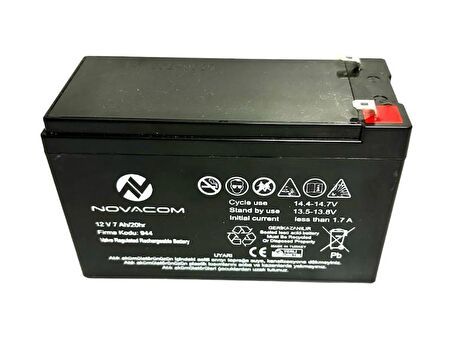 Novacom 12Volt 7Amper Bakımsız Kuru Akü 12V 7AH