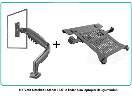 Vontech F80-FP2 Hareketli Notebook Masa Standı