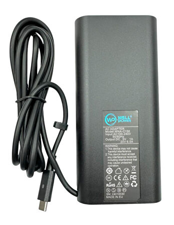 WellPower WNA-C130  5V/1A 20V/6.5A 130W Type-C Notebook Şarj Adaptör