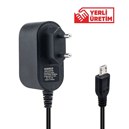 Weko 5Volt 2Amper Micro USB Uç Yerli Üretim Tablet Adaptörü