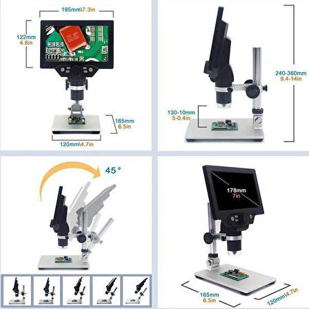 Class CMS071  HD 7'' LCD Ekranlı Dijital Mikroskop