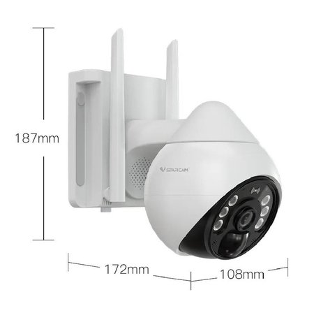 VStarcam BG69-TZ Solar Panelli 4G Sim Kartlı PTZ Kamera