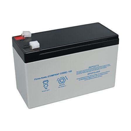 Yokohama 12 Volt - 7.2Amper UPS'ler İçin Akü YH-127.2 (150x65x90mm)
