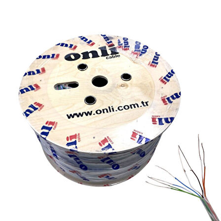 Onli 305Mt 23AWG UTP CAT6 Network Kablosu Şeffaf Yerli Üretim