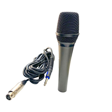 S-Line Audio Kablolu El Tipi Mikrofon Yarı Metal Yarı Plastik 5Metre Kablolu