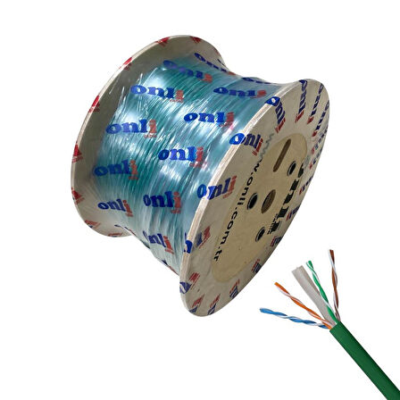 Onli 305Mt 23AWG UTP CAT6 Network Kablosu Yeşil Yerli Üretim