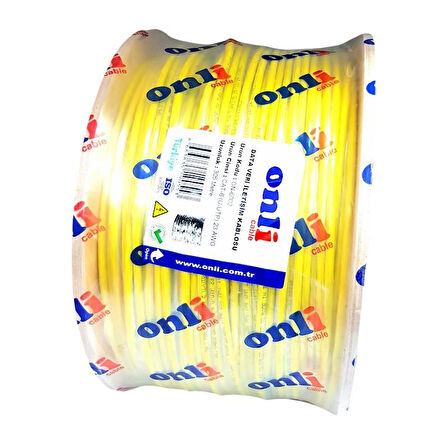 Onli 305Mt 23AWG UTP CAT6 Network Kablosu Sarı Yerli Üretim