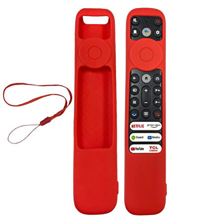 TLC Android LED TV Kumanda Uyumlu Silikon Koruma Kılıfı - Kırmızı
