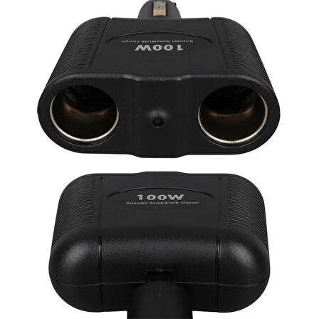 Olesson 1643 12-24Volt 100Watt 2x Çakmak Girişli Çakmak Çoklayıcı