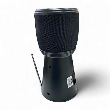 Rose SP-601 El Fenerli Taşınabilir Solar Şarjlı Bluetooth FM Radyo Hoparlör - Siyah