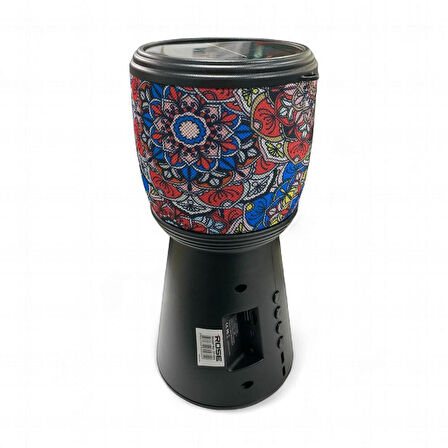 Rose SP-601 El Fenerli Taşınabilir Solar Şarjlı Bluetooth FM Radyo Desenli Hoparlör