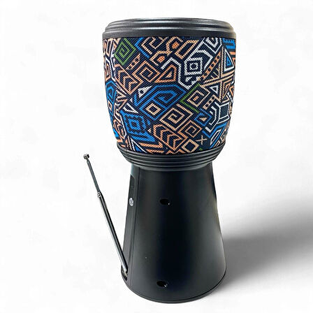 Rose SP-601 El Fenerli Taşınabilir Solar Şarjlı Bluetooth FM Radyo Desenli Hoparlör