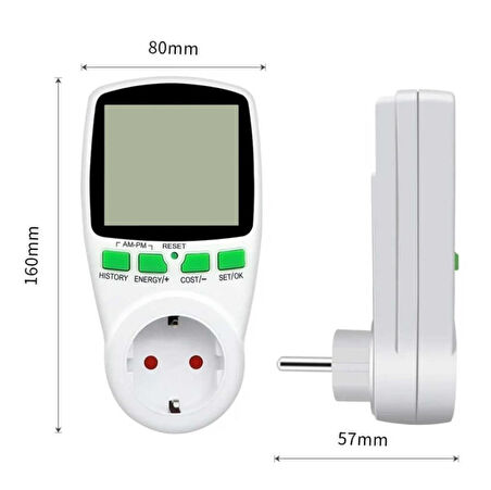 S-Line DT-WT1 Priz Tipi Wattmetre