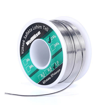 WellHise 1.0mm 250gr Lehim Teli Sn63Pb37