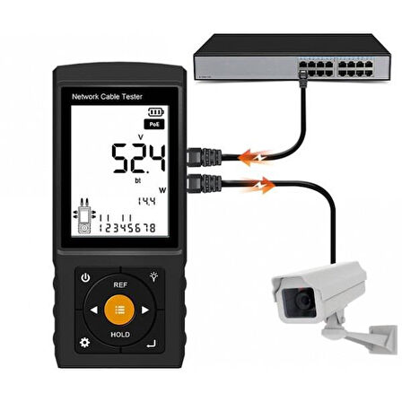 Novacom LT-200 RJ45 Poe Uyumlu Çok Fonksiyonlu Kablo Test Cihazı