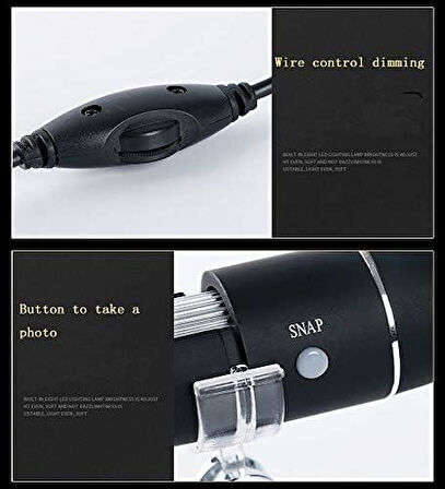 electroon 8Ledli 1600x Zoom Dijital Taşınabilir USB Mikroskop