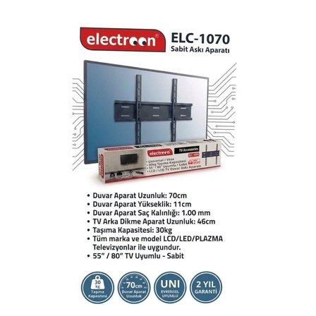 electroon 55-80'' 140-200 Ekran Sabit LCD-LED TV Duvar Askı Aparatı