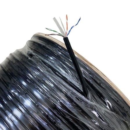 Herz CAT6 Plus 305mt 23Awg 0.57mm Outdoor Dış Ortam Siyah Kablo