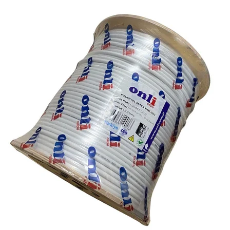 Onli Gold Seri RG6U6 300Metre 64Tel Beyaz Anten Kablosu Yerli Üretim