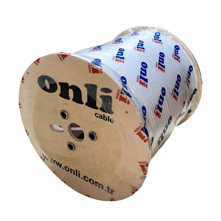 Onli Gold Seri RG6U6 300Metre 64Tel Beyaz Anten Kablosu Yerli Üretim