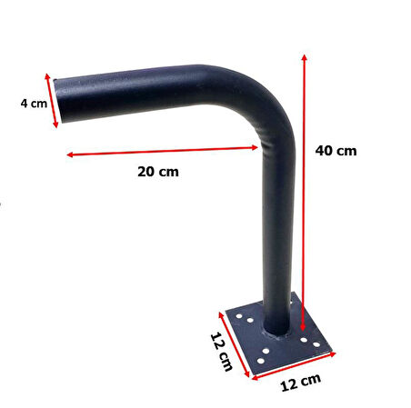 Antenci L Anten Borusu 40cm 40mm Siyah