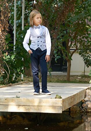 Erkek Çocuk Yelekli Takım Elbise