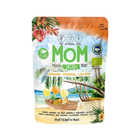 Organik Tropikal Lolipop – Ananas, Muz, Mango 