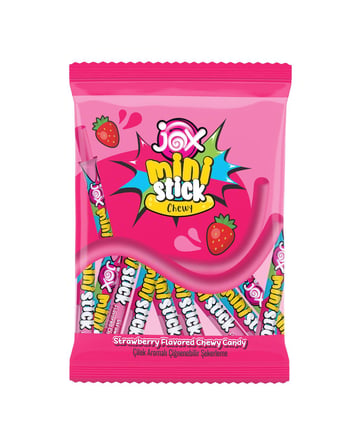 JOX Maxi Mini Chewy Çilek Aromalı Çiğnenebilir Şekerleme
