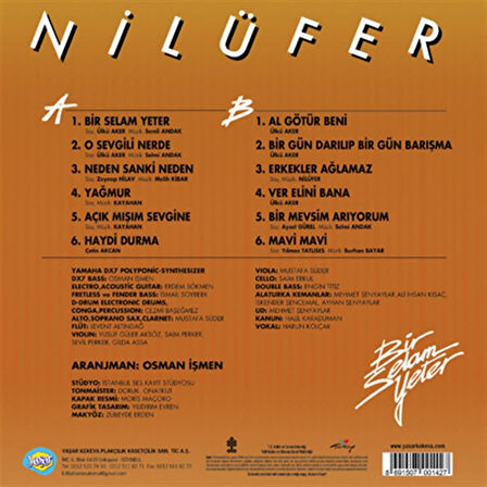 Nilüfer Bir Selam Yeter - Plak