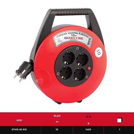 İZELTAŞ MAKARALI UZATMA KABLOSU ELTİPİ 10MT - 0741050010