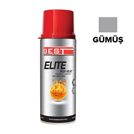 Best Elite 600C Isıya Dayanıklı Gümüş Sprey Boya 400Ml