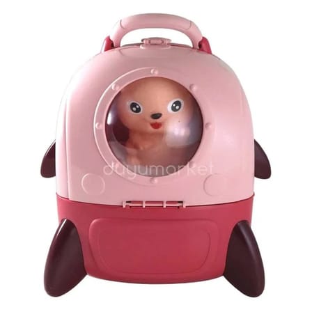 Sırt Çantalı Pets House İkili Set - Pembe Mavi