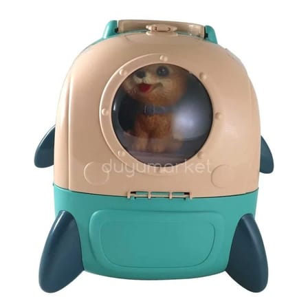 Sırt Çantalı Pets House İkili Set - Pembe Mavi