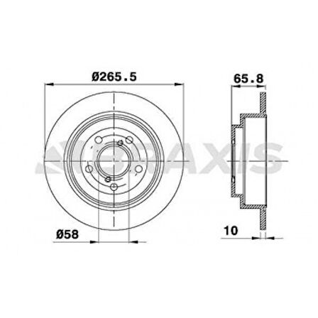 Subaru Fren Aynası Arka Duz Subaru İmpreza 98-> Forester 98-10 Legacy 98-> (266x5) - Braxıs Ae0493
