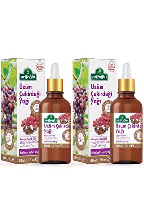 Arifoğlu Üzüm Çekirdeği Yağı Soğuk Sıkım 50ml 2 Li Set