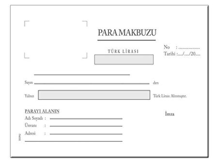 Para Makbuzu 14x20 2-50 2 Nüsha 50 yp. Otokopili