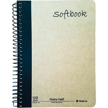 Folix Softbook 17 x 24 Sert Kapak Spiralli 100 Yp. Çizgili