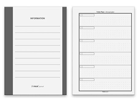 Daily Planner A5 Spiralli 150 yp. Sert Kapak Günlük Ajanda Daily Journal 