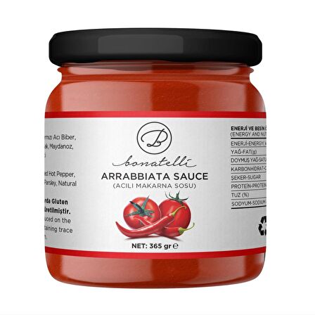 ARRABBIATA SAUCE (ACILI MAKARNA SOSU) 365 GR