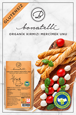 Bonatelli Organik Un Kırmızı Mercimek Unu 500 g e