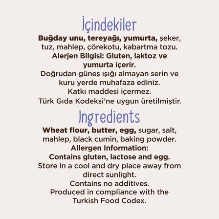 Çörekotlu Tuzlu Kurabiye 250 G