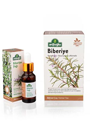 Arifoğlu Biberiye Yağı 20Ml + Biberiye Çayı 20Li