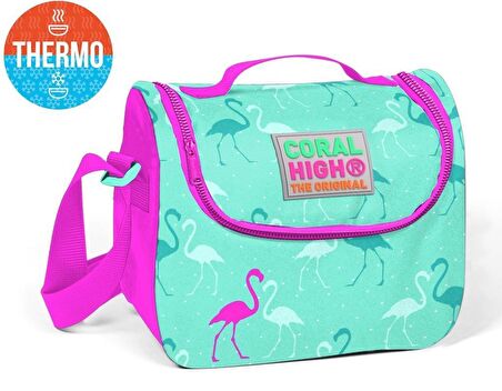 Coral High 23111 Flamingo Desenli 3'lü Okul Çantası Seti ch23111set