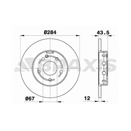 Mercedes Fren Diski On (havalandırmasız) C-Class W202 93>00 - Braxıs Ae0195