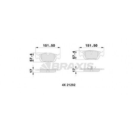 Bmw Fren Balatası On Bmw E46 E36 91>05 - Braxıs Aa0297