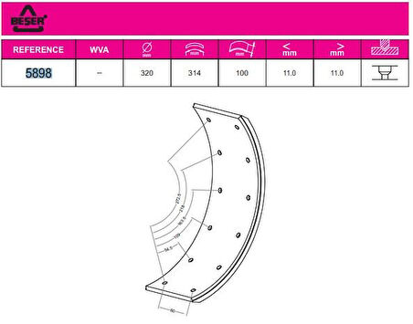 İsuzu Ticarı Fren Balatası On / Arka Yaprak İsuzu Npr66 Sampıyon - Beser 5898