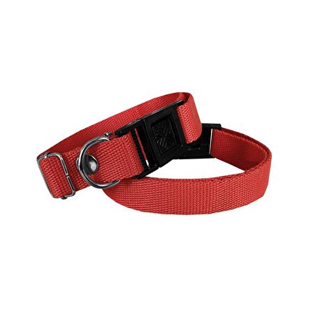 Markapet Köpek Tasması Dokuma 2 cm - Min: 30 cm - Max: 50 cm Kırmızı