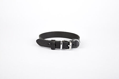 Doggie Deri El Yapımı Köpek Boyun Tasması 1,5x20-26 cm Siyah