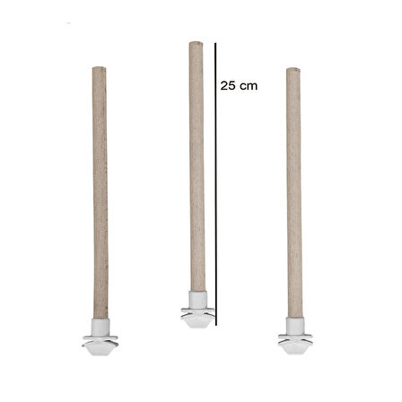 Markapet Doğal Ahşap Kuş Tüneği 1.2 cm-25 cm Standart  ( 2 Adet )